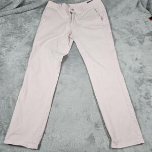 Bonobos Pants Mens 34x32 Light Pink Slim‎ Fit Chino Flat Front Casual Zip Fly